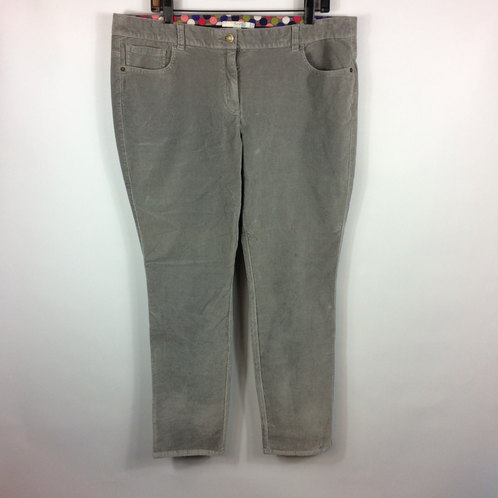 Boden Velvet Gray Skinny Leg Jeans Womens Size 14